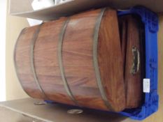 Wooden box and contents