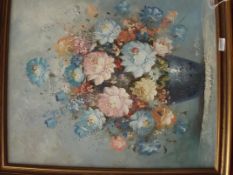 Framed still life, signed T Kelly