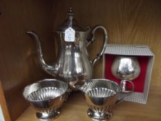 Silver plated coffee set and silver plated Brandy