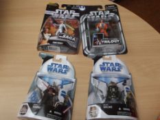 Collection of 4 Star Wars figures, boxed