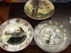 Two Royal Doulton series ware plates and a fruit b