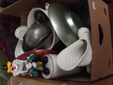 Large mixed box to include glass clown