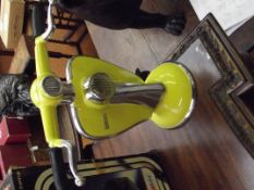 Yellow Vespa lamp
