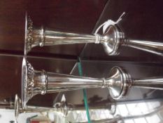 Pair of sterling silver bud vase