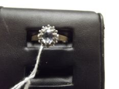 9 ct gold sapphire and diamond dress ring