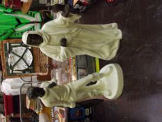 The Sheikh and the Fisherman Minton figures, both