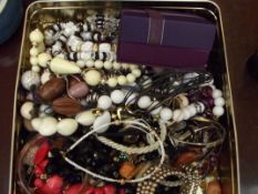 Box of costume jewellery
