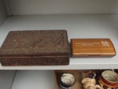 Two storage boxes