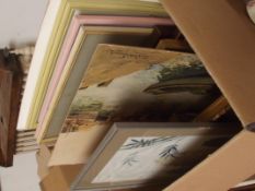 Box of pictures and prints