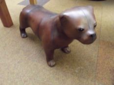 Leather dog foot stool