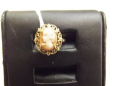 9 ct cameo ring