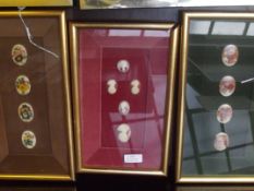 Framed cameo and two others