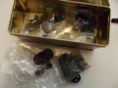 Box of vintage buttons