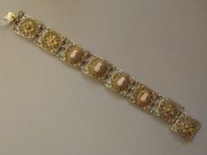 800 grade silver filigree bracelet