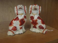 Two Staffordshire dogs