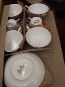 6 cups and 6 saucers, boxed