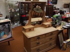 Pine mirrored dresser
