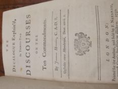 Biscourses on the ten commandments, dated 1750