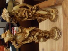 Pair of resin figures