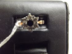 9 ct gold cluster ring, size J