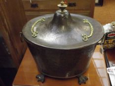 Copper coal box