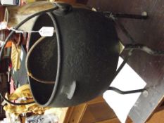 Brass stand and couldron