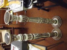 Two large candle holders