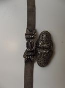 Art Deco silver bangle together with an Art Deco b