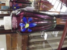Vandermark Merritt studio glass ware, hand painted