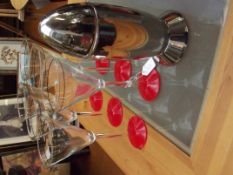 Cocktail shaker in the form of a rocket and 6 cock