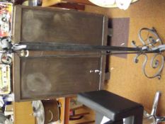Large cast metal standard lamp