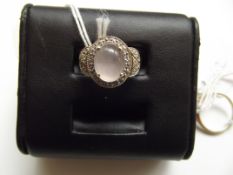 9 ct gold moonstone and diamond dress ring