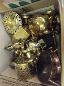 Box of brassware