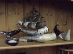 Collection of horn figures