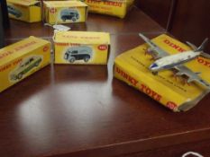 3 Dinky toys, Morris commercial van capstan, Ford