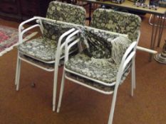 4 garden chair together with a parasoll