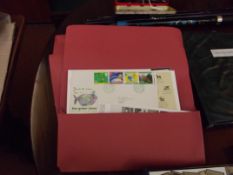 3 folders and stamps