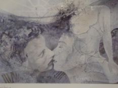 Modern signed framed print