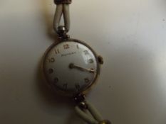 Ladies 9 ct gold cased wrist watch