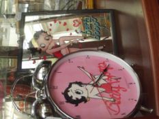 Betty Boop alarm clock and mirror