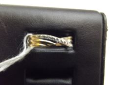 9 ct gold and diamond dress ring, size O