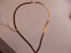 9 ct gold ladies necklace, 8.2 grams