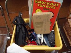 Collection of vintage toys and annuals