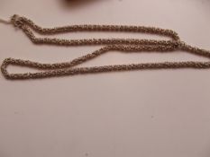Silver hallmarked lady's necklace, 38 grams