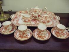 Crown Derby coffee set comprising large serving tr