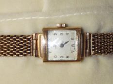 Omega ladies wristwatch with 9ct yellow gold case