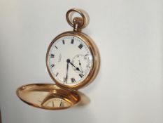 J.W.Benson London 9ct gold cased pocket watch