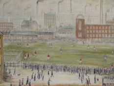 After Lawrence Stephen Lowry framed oil on canvas