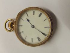 Victorian 18 carat gold cased pocket watch of smal