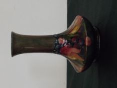 William Moorcroft bottle vase decorated with leave